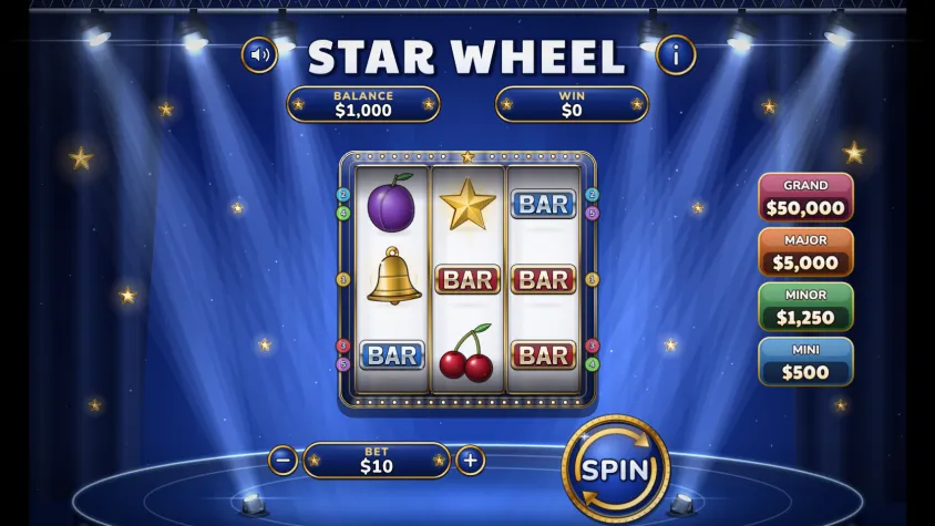 Star Wheel, first frame of the playable